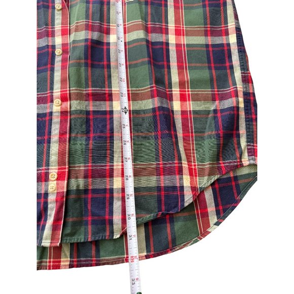 VINTAGE TOMMY HILFIGER MENS BUTTON UP PLAID SHIRT SIZE LARGE | B2 - Picture 5 of 6